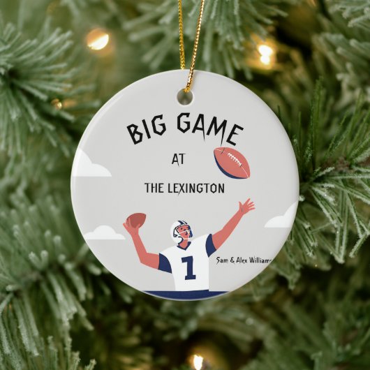 Game Day Glory: Super Bowl Bash 2025 Keramisch Ornament (Boom)
