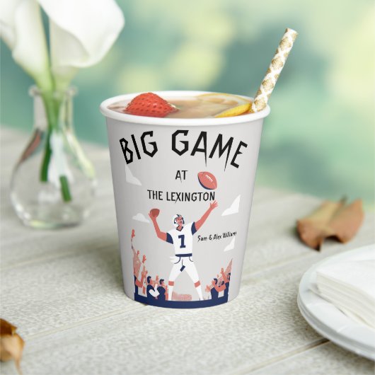 Game Day Glory: Super Bowl Bash 2025 Papieren Bekers (Insitu)