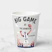 Game Day Glory: Super Bowl Bash 2025 Papieren Bekers (Voorkant)