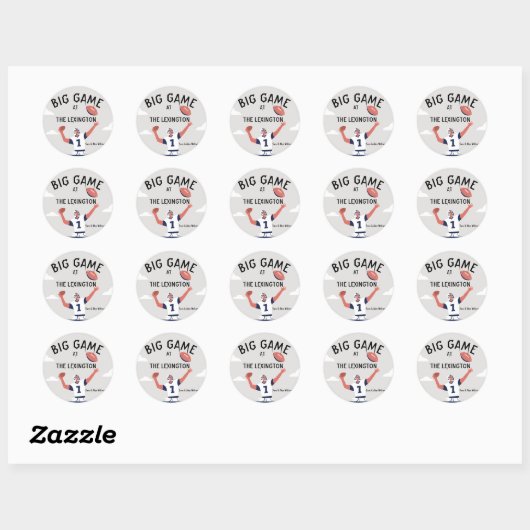Game Day Glory: Super Bowl Bash 2025 Ronde Sticker (Vel)