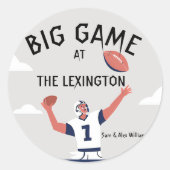 Game Day Glory: Super Bowl Bash 2025 Ronde Sticker (Voorkant)