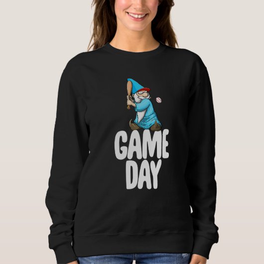 Game Day Gnome  Baseball Game Celebration Women Trui (Voorkant)