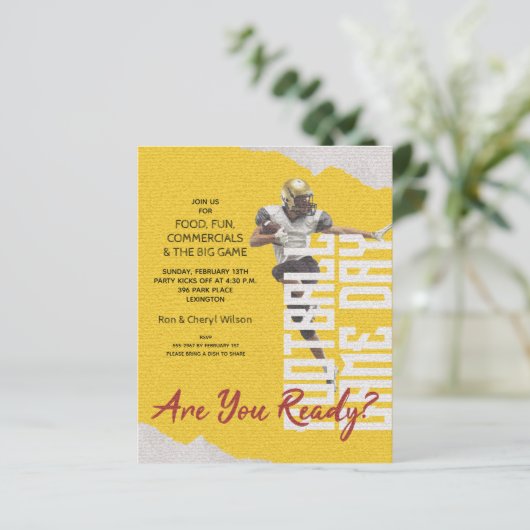 Game Day Gold van Football Player-budget (Staand voorkant)