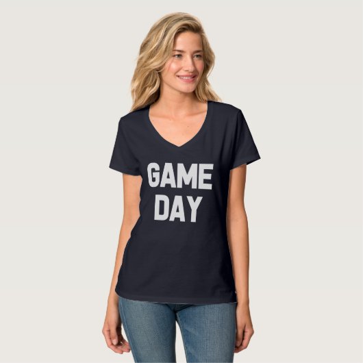 Game Day Grappig football shirt vrouwen (Voorkant volledig)
