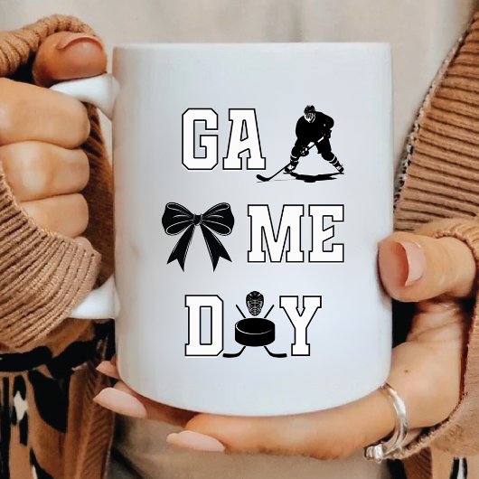 Game Day Hockey Distressed Letters Koffie Mok