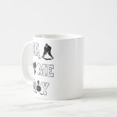 Game Day Hockey Distressed Letters Koffie Mok (Voorkant links)