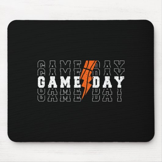 Game Day Honkbal Bliksem Sport Speler Coach Muismat (Voorkant)