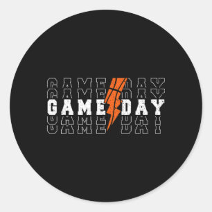 Game Day Honkbal Bliksem Sport Speler Coach Ronde Sticker