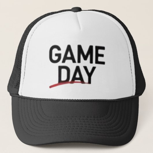 Game Day Krachtige Stellingname Ontwerp Trucker Pet (Voorkant)