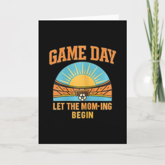 Game Day Laat De Moeder-ding Begin Voetbal Ouder G Kaart (Voorkant)