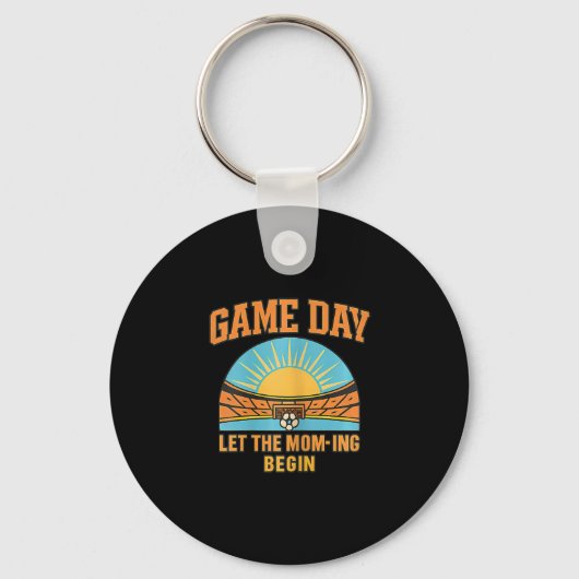 Game Day Laat De Moeder-ding Begin Voetbal Ouder G Sleutelhanger (Voorkant)