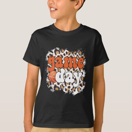 Game Day Luipaard Sketll Game Day T-shirt (Voorkant)