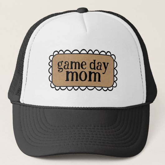 Game Day Moeder Trucker Hoed Cadeau Pet (Voorkant)