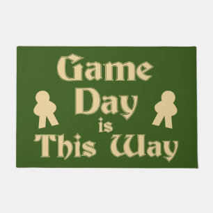 Game Day Op deze manier Fun Boardgame Slogan Deurmat