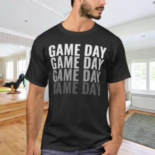 “Game Day Repeat” T-shirt met vette typografie