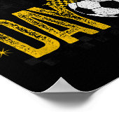 Game Day Retro Soccer Season Black &amp; Yellow Go Poster (Hoek)