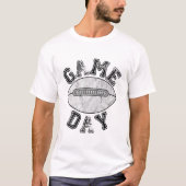 Game Day Screwball Afbeeldingen T-shirt (Voorkant)