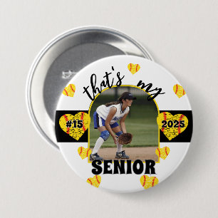 Game Day Senior Softbal Speler knop voor ouders Ronde Button 7,6 Cm