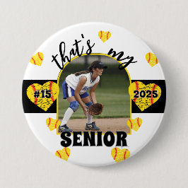 Game Day Senior Softbal Speler knop voor ouders Ronde Button 7,6 Cm