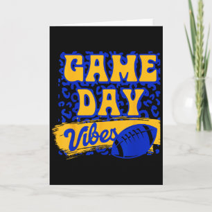 Game Day Sfeer Voetbal Seizoen Voetbal Blauw Goud Kaart