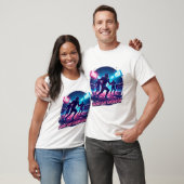 Game Day Showdown – Neon Football Action Graphic T-shirt (Unisex)