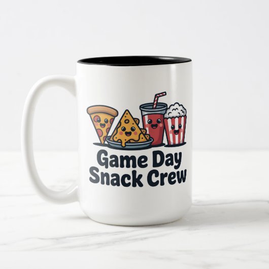 Game Day Snack Crew Tweekleurige Koffiemok (Links)
