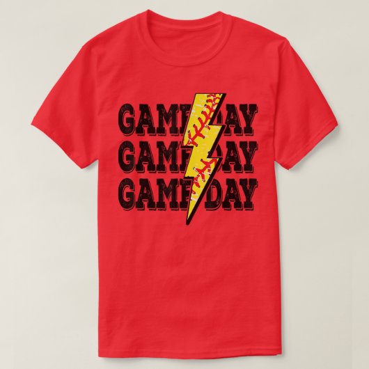 Game Day Softball, Softball Player Gift T-shirt (Design voorkant)