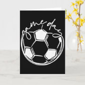 Game Day Sport Ouder Voetbal Moeder Kaart (Gele Bloem)