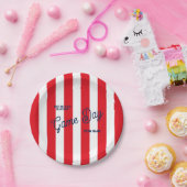 Game Day Team naam Ontmoet me in de Bleachers Red Papieren Bordje (Feest)