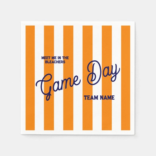 Game Day teamnaam Meet Me in het Bleachers Sinaasa Servet (Voorkant)