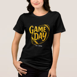 Game Day Thanksgiving Football Seizoen Ontwerp Per Tri-Blend Shirt