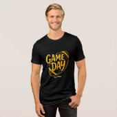 Game Day Thanksgiving Football Seizoen Ontwerp Per Tri-Blend Shirt (Voorkant volledig)