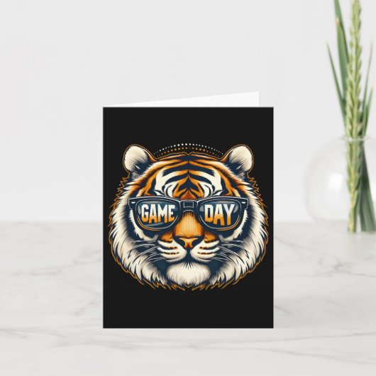 Game Day Thanksgiving Tiger Cool Touchdown Nederla Kaart (Voorkant)
