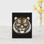 Game Day Thanksgiving Tiger Cool Touchdown Nederla Kaart (Gele Bloem)