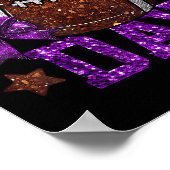 Game Day Touchdown Football Mom Girls Go Cheer Pur Poster (Hoek)