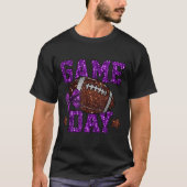 Game Day Touchdown Football Mom Girls Go Cheer Pur T-shirt (Voorkant)
