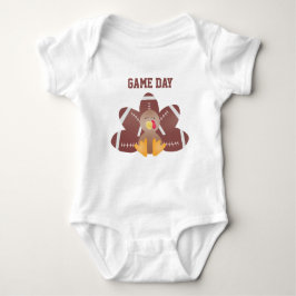 Game Day Turkey Football Feathers Romper