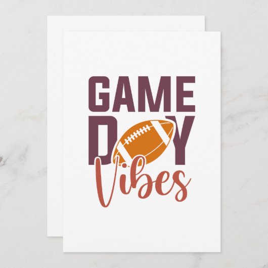 Game Day Vibes Bedankkaart (Voorkant / Achterkant)