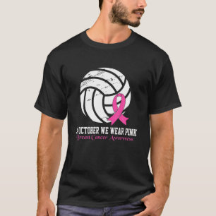Game Day Vibes Breast Cancer Awareness Pink Volley T-shirt