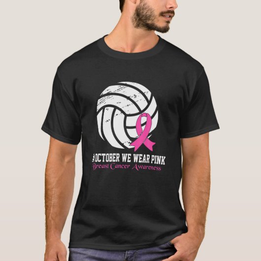 Game Day Vibes Breast Cancer Awareness Pink Volley T-shirt (Voorkant)