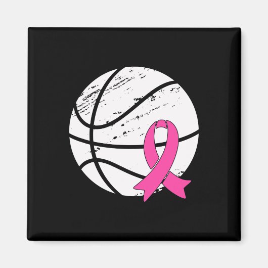 Game Day Vibes Breast Cancer Bewustheid Roze mandj Magneet (Voorkant)
