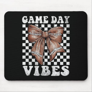 Game Day Vibes Coquette Bow Football Mama Football Muismat