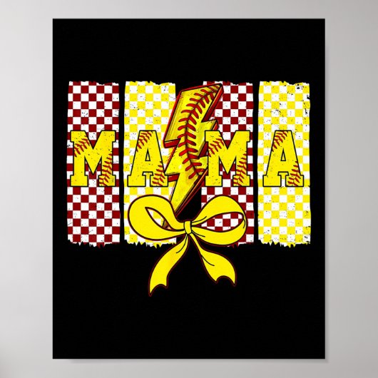Game Day Vibes Coquette Strik Das Softll Mama Soft Poster (Voorkant)