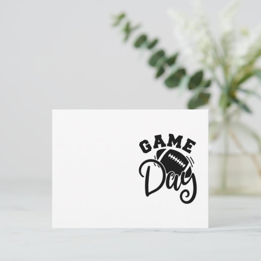 Game Day Vibes Design for Football Lovers Briefkaart (Staand voorkant)
