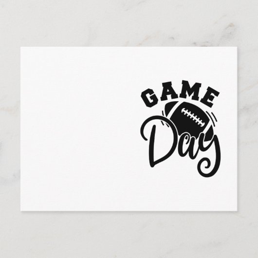 Game Day Vibes Design for Football Lovers Briefkaart (Voorkant)
