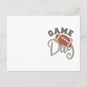 Game Day Vibes Design for Football Lovers Briefkaart