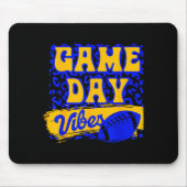 Game Day Vibes Football Season Football Blue Gold  Muismat (Voorkant)