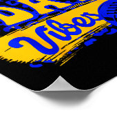 Game Day Vibes Football Season Football Blue Gold  Poster (Hoek)