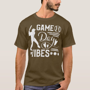 Game Day Vibes Retro Sports Games Baseball T-shirt