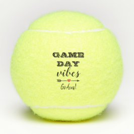Game Day Vibes Team Hart Gepersonaliseerde Naam Te Tennisballen